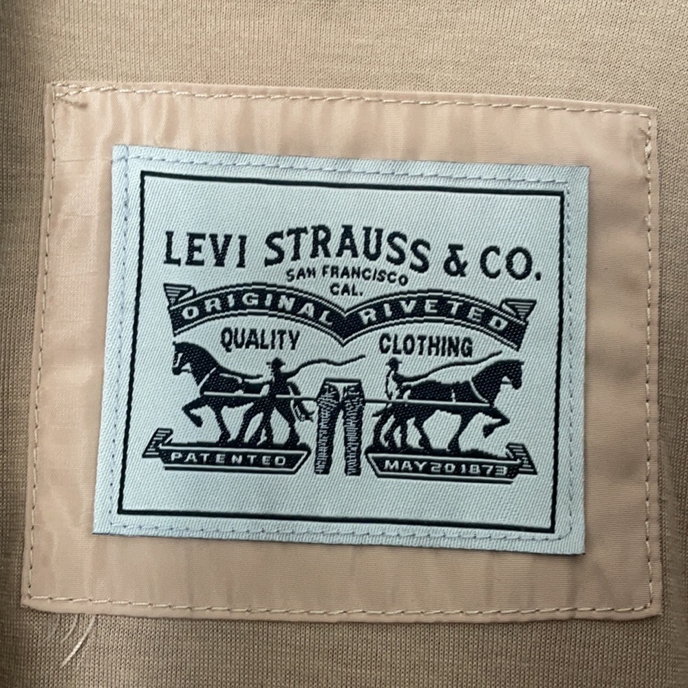 Levi’s Teddy Sherpa Bomber Jacket Camel Size Large - Picture 8 of 12